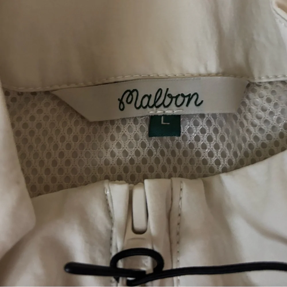 New Malbon Golf Mens Members Windshirt Pullover in Canvas Size L Club Malbon - Picture 3 of 3